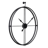LW Collection Wandklok XL Alberto zwart 80cm - Wandklok minimalistisch - Industriële wandklok stil uurwerk wandklok wandklokken klokken uurwerk klok