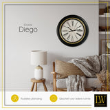 LW Collection Wall clock Diego2 45cm gold rim - wall clock