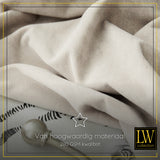 LW Collection Gordijnen beige velvet kant en klaar 270x140CM