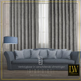 LW Collection Curtains Gray Chenille Ready made 290x270cm