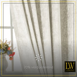 LW Collection Curtains White Chenille Ready made 290x245cm