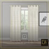 LW Collection Curtains White Chenille Ready made 140x225cm