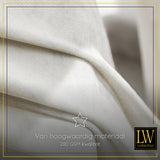 LW Collection Gordijnen gebroken wit Velvet Kant en klaar 270x140CM