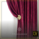 LW Collection Curtains Red Velvet Ready made 290x245cm