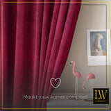 LW Collection Curtains Red Velvet Ready made 140x240cm