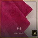 LW Collection Gordijnen Rood Velvet Kant en klaar 270x290CM