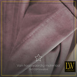 LW Collection Gordijnen Roze Velvet Kant en klaar 175x140CM