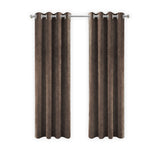 LW Collection Curtains Brown Velvet Ready made 140x240cm