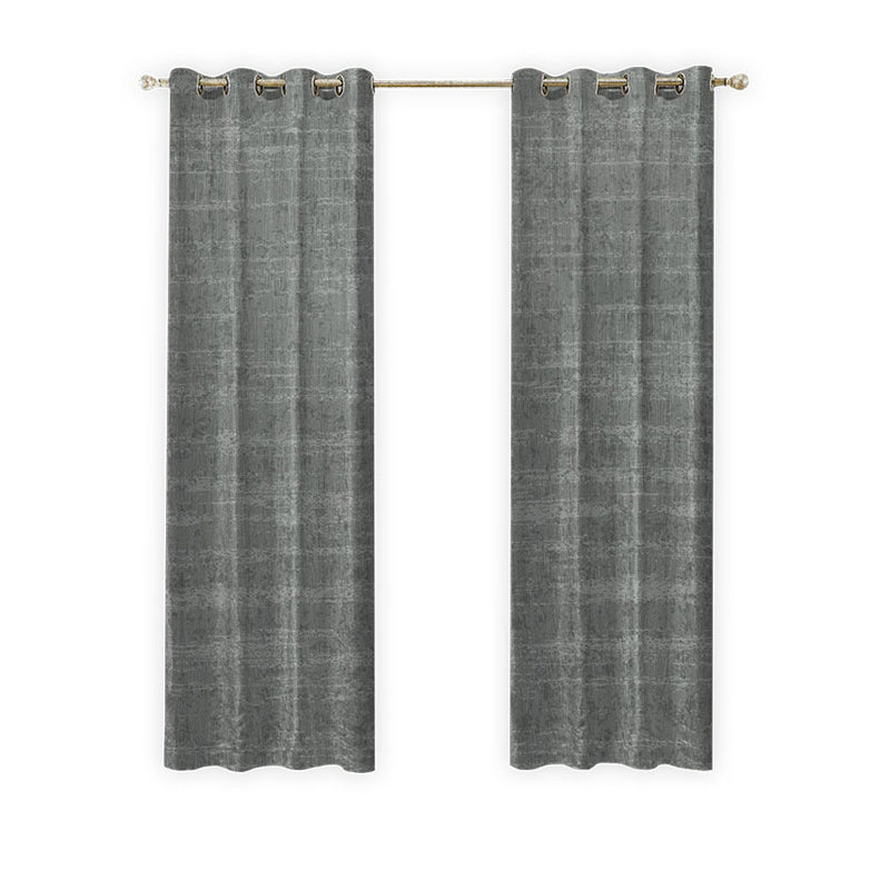 LW Collection Curtains Gray Chenille Ready made 290x245cm