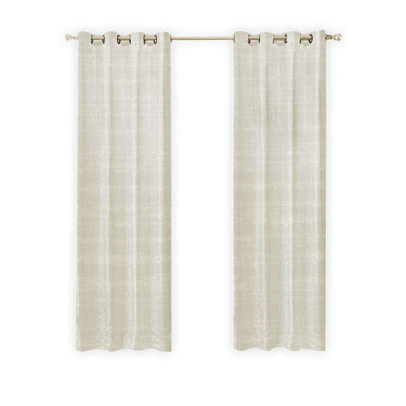 LW Collection Curtains White Chenille Ready made 140x175cm