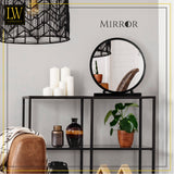 LW Collection Miroir de table noir 30x32 cm métal