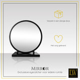 LW Collection Table mirror black 30x32 cm metal