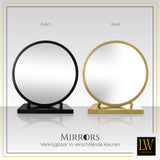LW Collection Tafel spiegel goud 30x32 cm metaal
