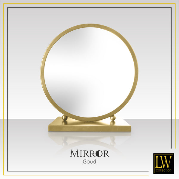 LW Collection Table mirror gold 30x32 cm metal
