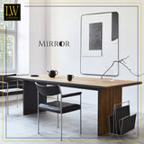 LW Collection Miroir mural noir rectangle 61x91 cm métal
