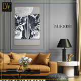 LW Collection Wandspiegel goud rechthoek 61x91 cm metaal