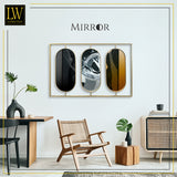 LW Collection Miroir mural doré rectangle 109x70 cm métal