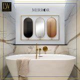 LW Collection Miroir mural doré rectangle 109x70 cm métal