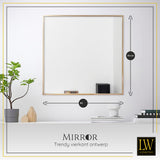 LW Collection Wandspiegel goud vierkant 80x80 cm metaal