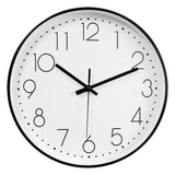 LW Collection Keukenklok Delon zwart wit 30cm - wandklok stil uurwerk - muurklok wandklok wandklokken klokken uurwerk klok
