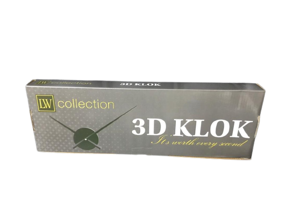 LW Collection Wandklok 3D klok zwart wandklok wandklokken klokken uurwerk klok