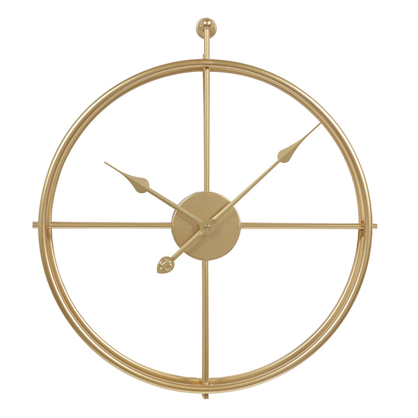 LW Collection Wandklok Alberto goud 42cm - Wandklok modern - Stil uurwerk - Industriële wandklok wandklok wandklokken klokken uurwerk klok
