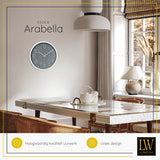 LW Collection Keukenklok Arabella grijs 30cm - wandklok stil uurwerk wandklok wandklokken klokken uurwerk klok