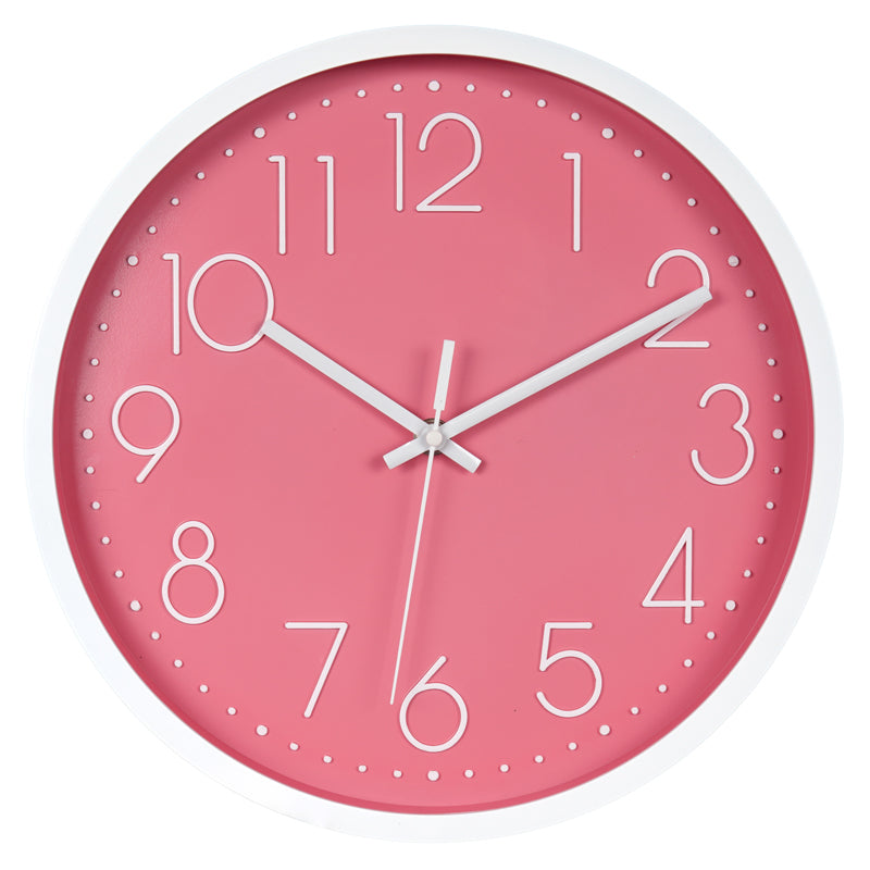 LW Collection Keukenklok Aria roze 30cm - Wandklok stil uurwerk wandklok wandklokken klokken uurwerk klok