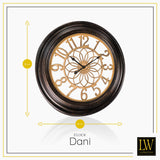 LW Collection Wandklok Dani 58cm - Wandklok Stil uurwerk - industriële wandklok wandklok wandklokken klokken uurwerk klok