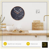 LW Collection Keukenklok Evi 30cm - Wandklok stil uurwerk wandklok wandklokken klokken uurwerk klok