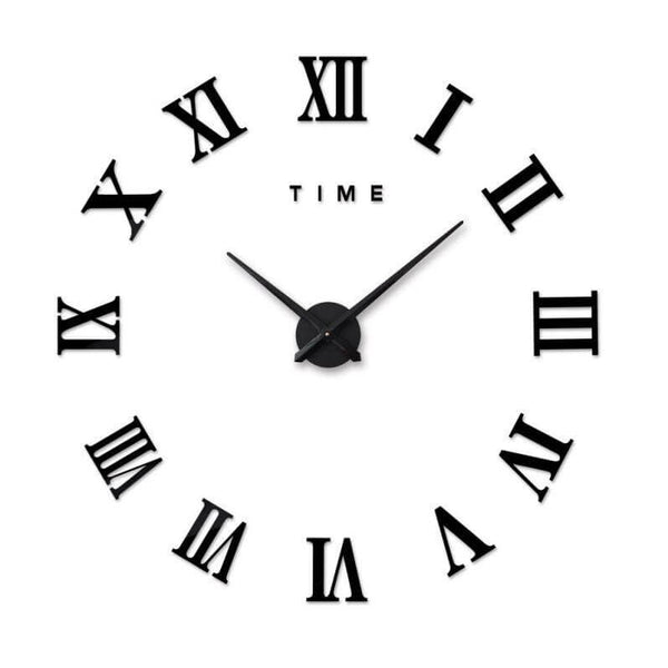 LW Collection Wandklok 3D Klok zwart wandklok wandklokken klokken uurwerk klok