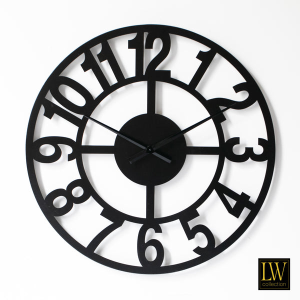 OUTLET Horloge murale XL Jannah noir 80cm