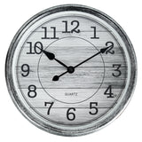 LW Collection Keukenklok Lauren grijs 30cm - Wandklok stil uurwerk wandklok wandklokken klokken uurwerk klok