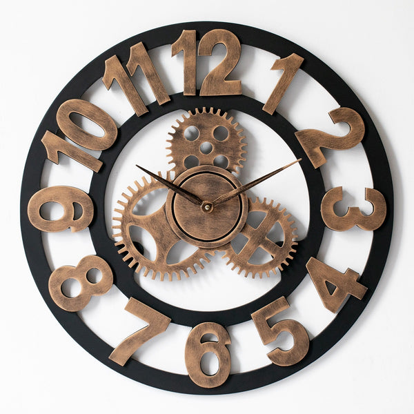 OUTLET LW Collection Horloge murale Levi chiffres bronze 40cm