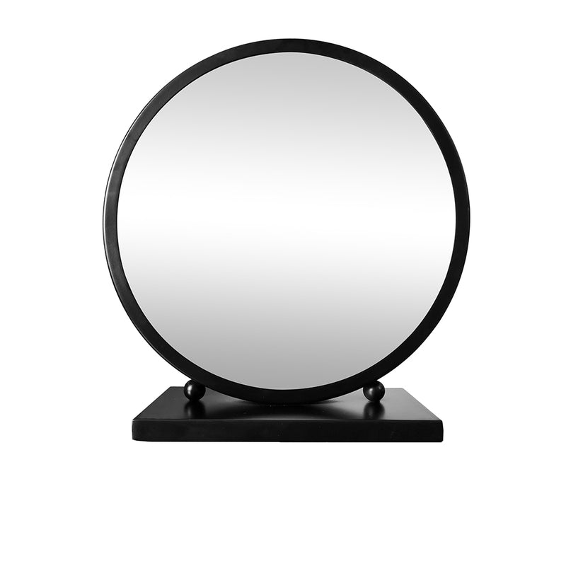 LW Collection Tafel spiegel zwart 30x32 cm metaal spiegels wandspiegel wandspiegels
