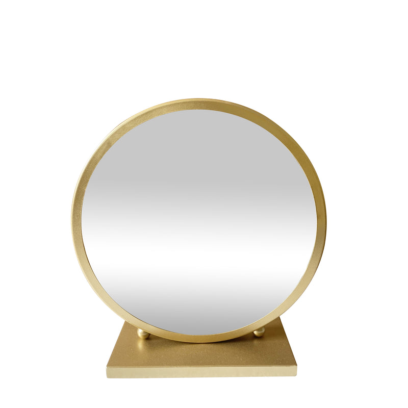 OUTLET Tafel spiegel goud 30x32 cm metaal