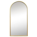 LW Collection Wandspiegel goud halfrond 60x120 cm metaal spiegels wandspiegel wandspiegels