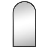 LW Collection Wandspiegel zwart halfrond 60x120 cm metaal spiegels wandspiegel wandspiegels 