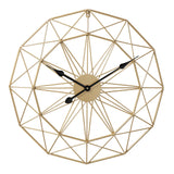 LW Collection Wandklok Megan goud 80cm - Wandklok modern - Industriële wandklok stil uurwerk wandklok wandklokken klokken uurwerk klok