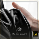 LW Collection Gordijnen met haakjes zwart Velvet Kant en klaar 175x140CM gordijn overgordijn fluweel