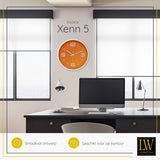 LW Collection Keukenklok Xenn5 oranje wit 30cm - wandklok stil uurwerk wandklok wandklokken klokken uurwerk klok