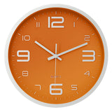 LW Collection Keukenklok Xenn5 oranje wit 30cm - wandklok stil uurwerk wandklok wandklokken klokken uurwerk klok