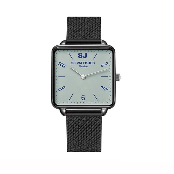 SJ WATCHES Venice horloge dames zwart 28.5mm