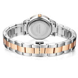 SJ WATCHES Piacenza dames horloge Zilver Roségoud met Zirconia steentjes 32mm